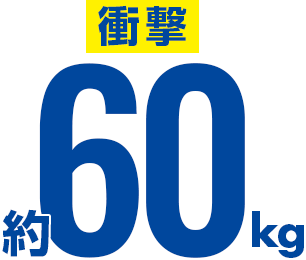衝撃約60㎏